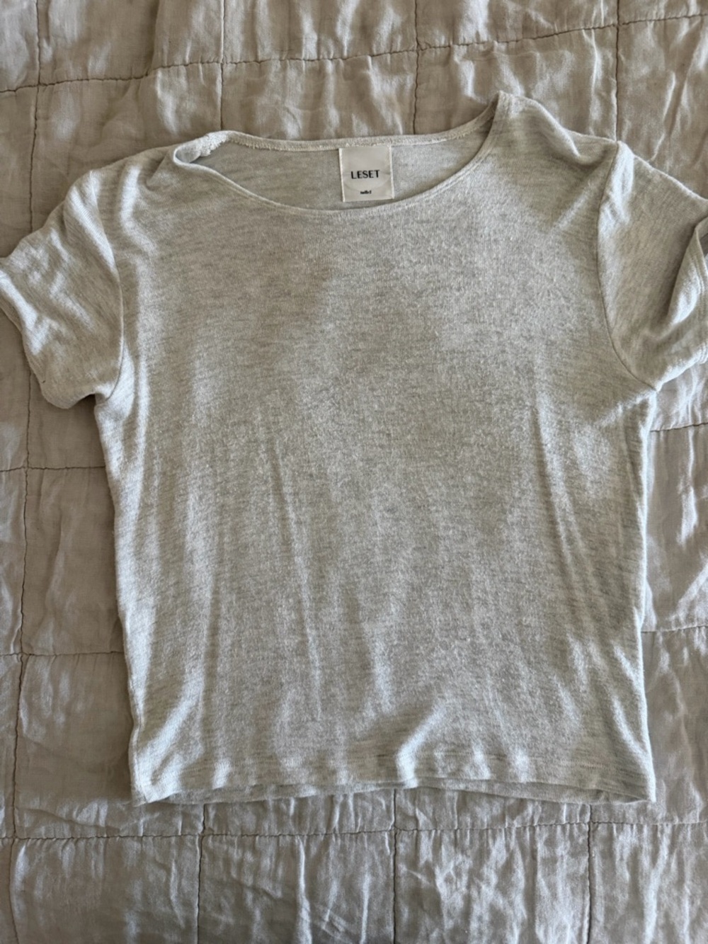 Leset Laura Margot Tee light grey size small